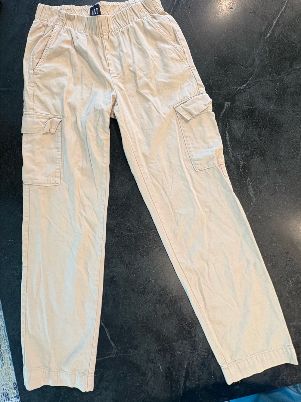 GAP Elastic Waist Cargo Pants in Beige